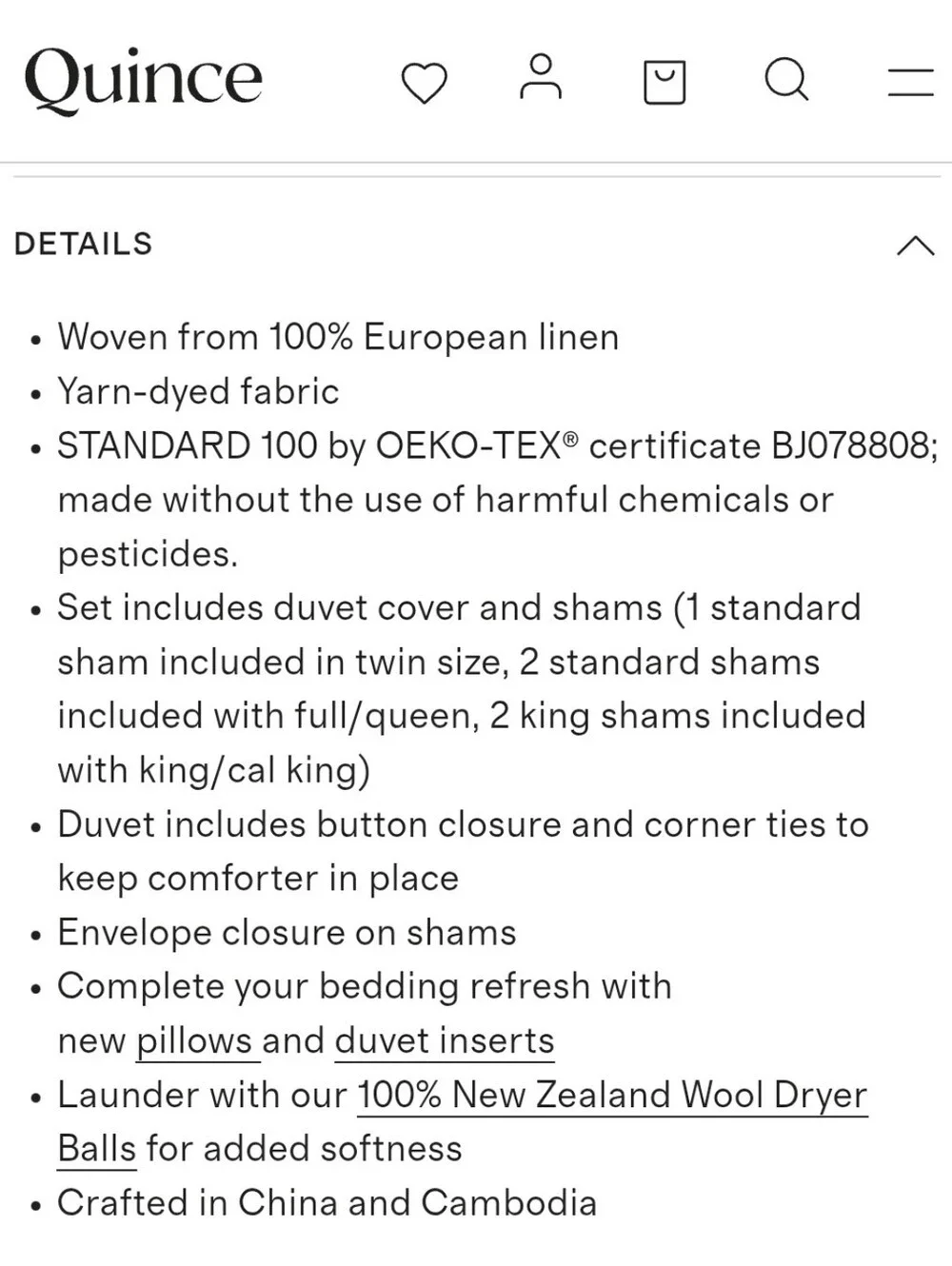 NWT! Quince European Linen Cafe Gingham Duvet Cover & 1 Sham! Sz. Twin(762)